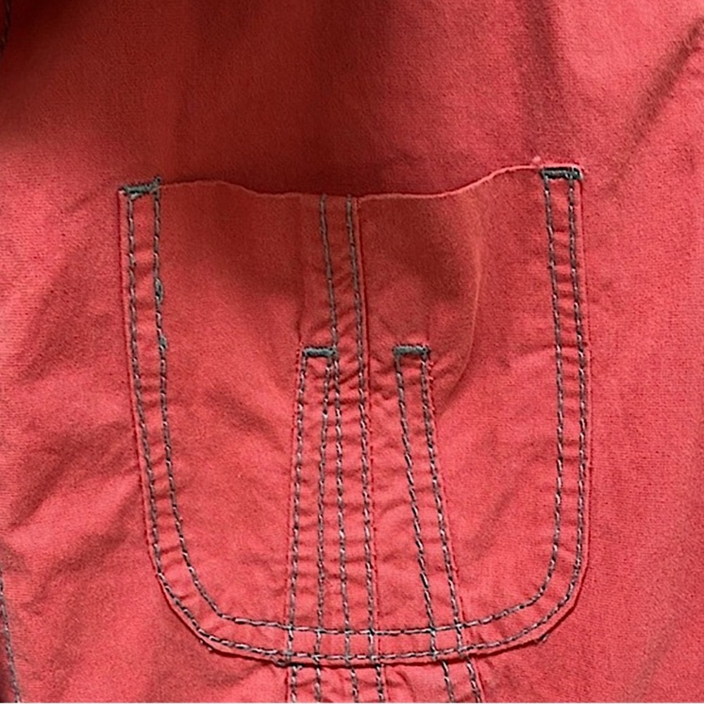 Cotton Ginny button up Jacket, Cotton/spandex, red, size M - Picture 7 of 16